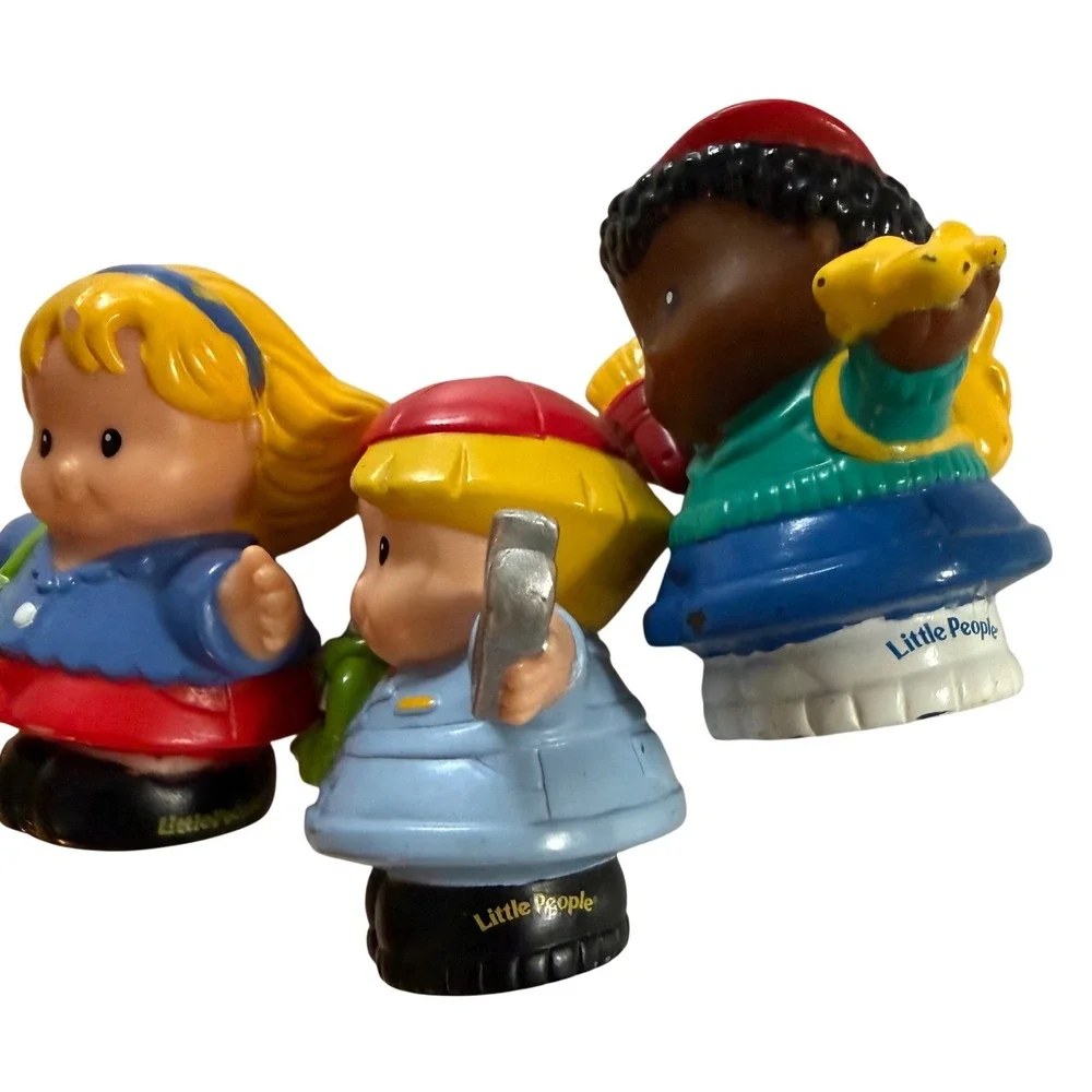Vintage Fisher Price Little‎ People Lot of 5 Figures School Art Builder Frog